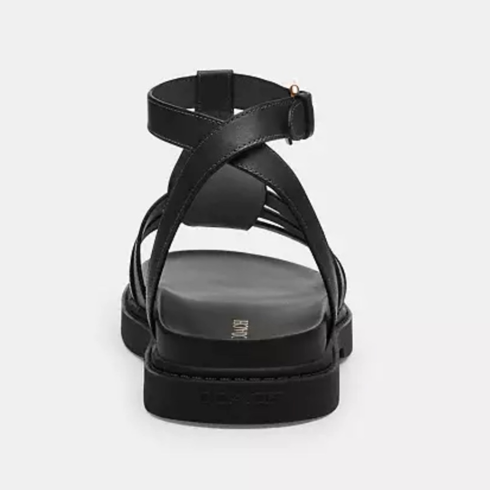 Coach 🖤 Black Franny Leather Gladiator Sandal - Picture 5 of 7